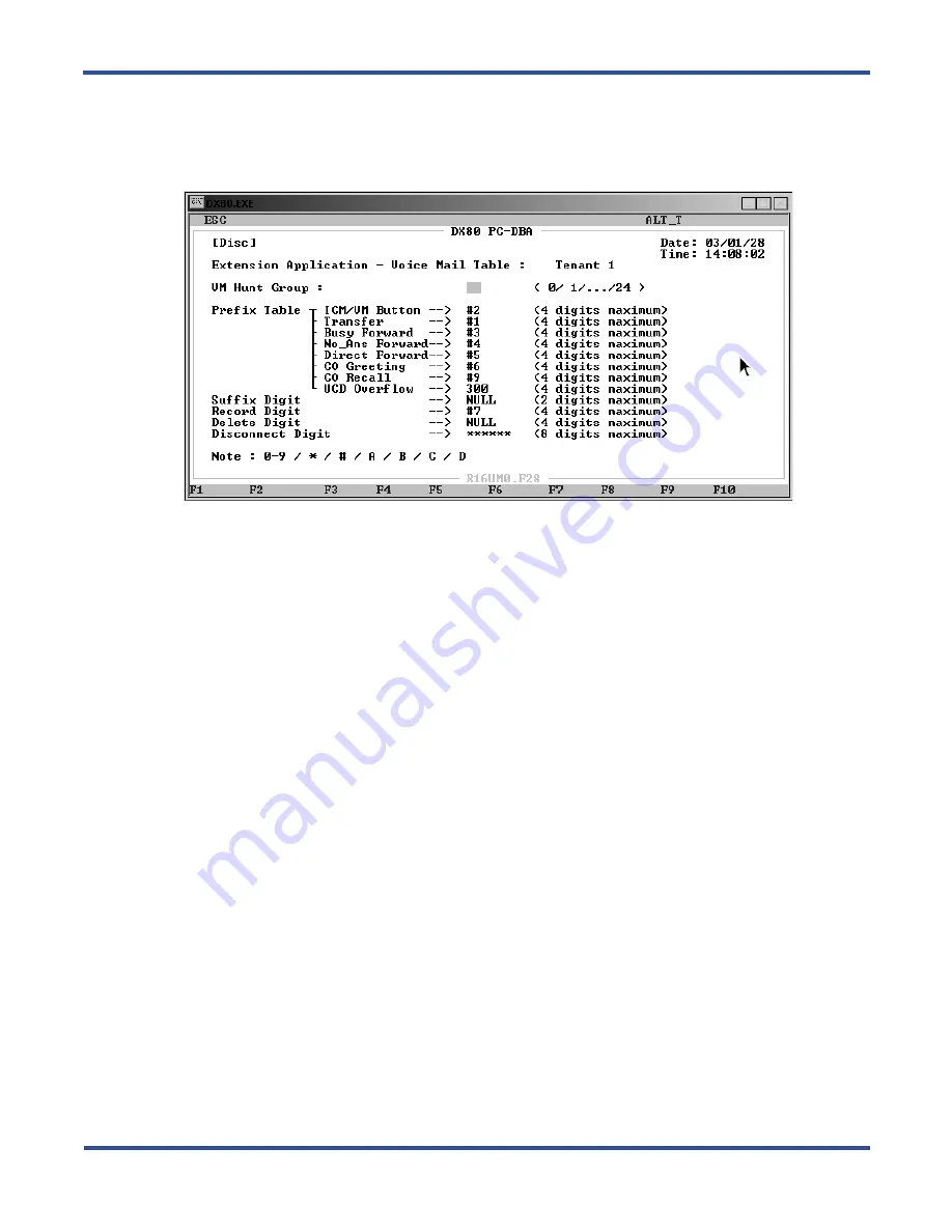 Vertical Comdial DX-80 Technical Manual Download Page 246