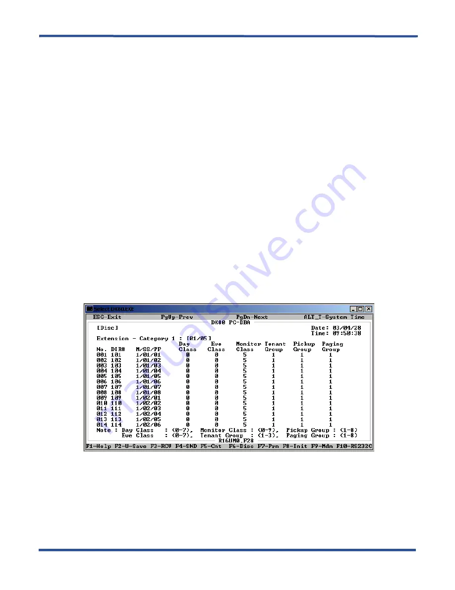 Vertical Comdial DX-80 Technical Manual Download Page 257