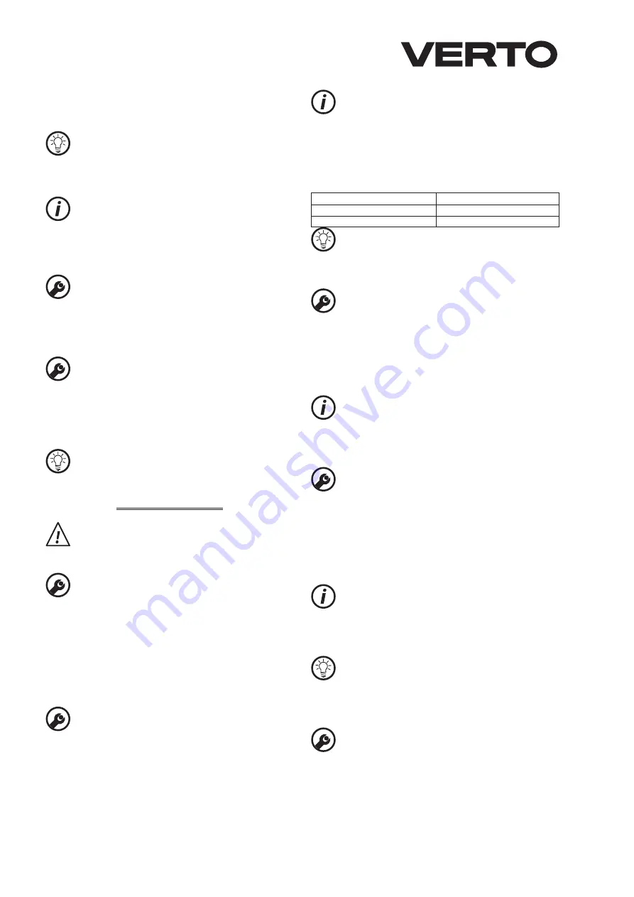 VERTO 52G057 Instruction Manual Download Page 29