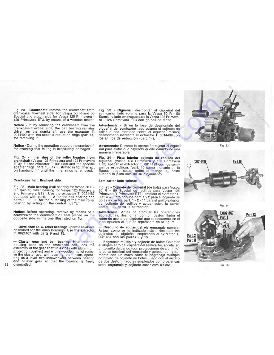 VESPA 125 Primavera Service Manual Download Page 33