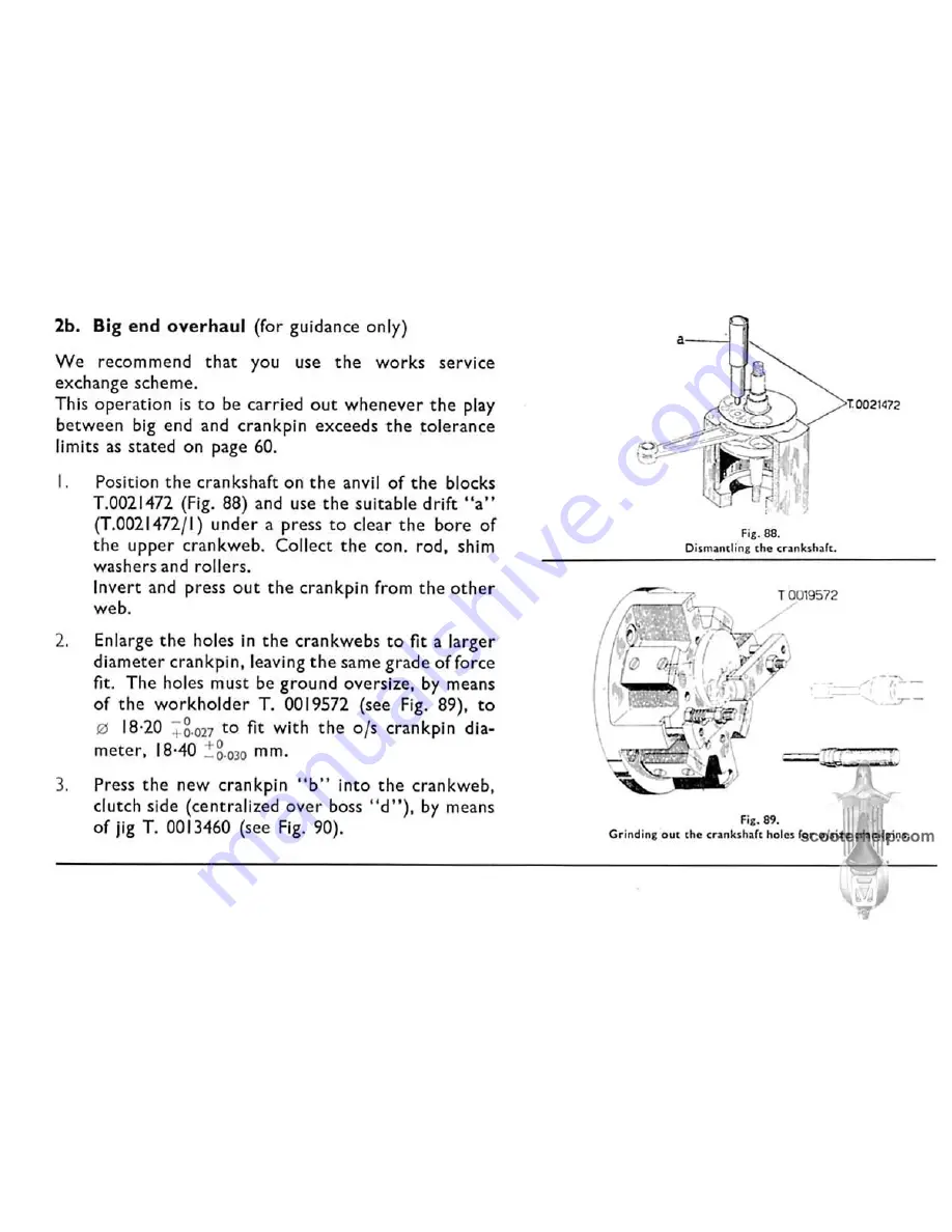 VESPA 152L2 125 cc Service Station Manual Download Page 83