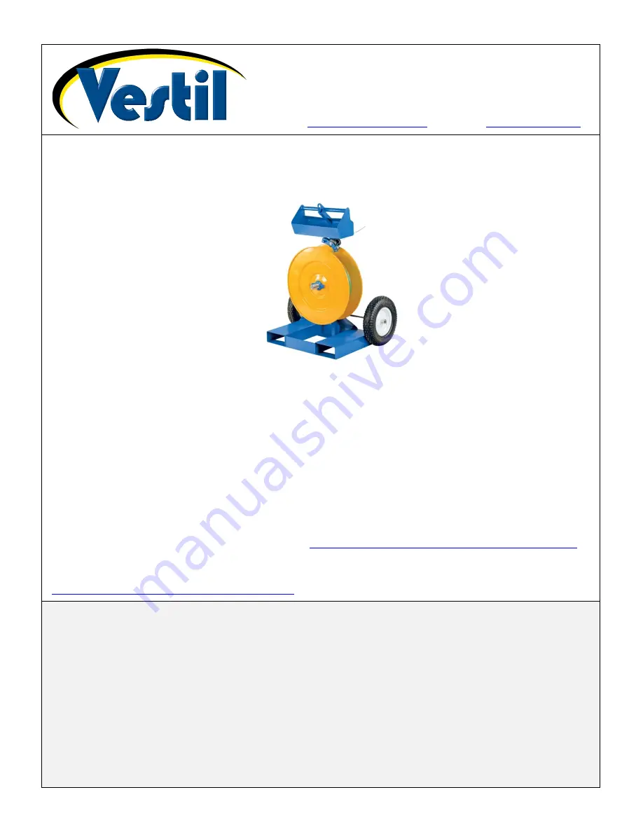 Vestil STRAP-FP Instruction Manual Download Page 1