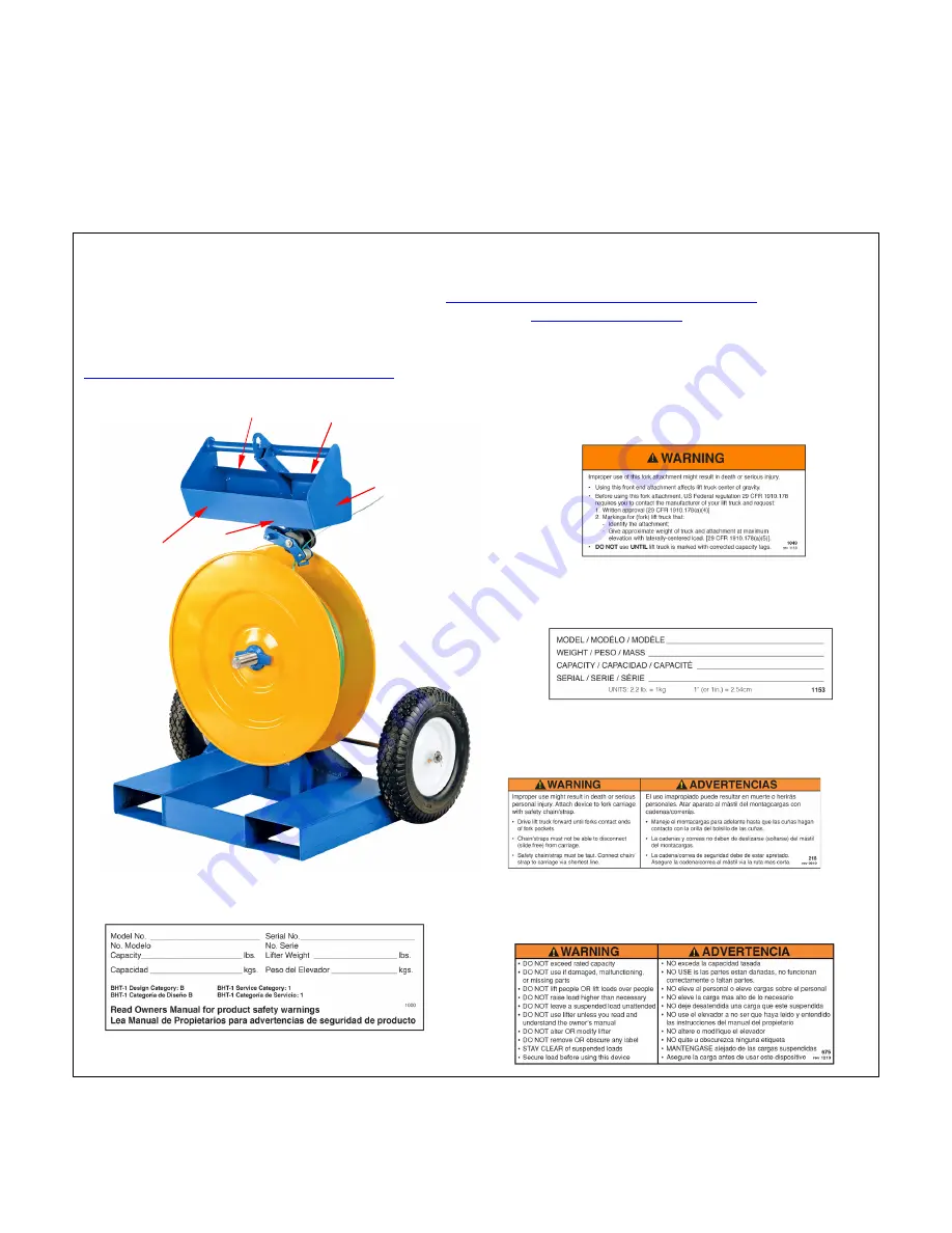 Vestil STRAP-FP Instruction Manual Download Page 7