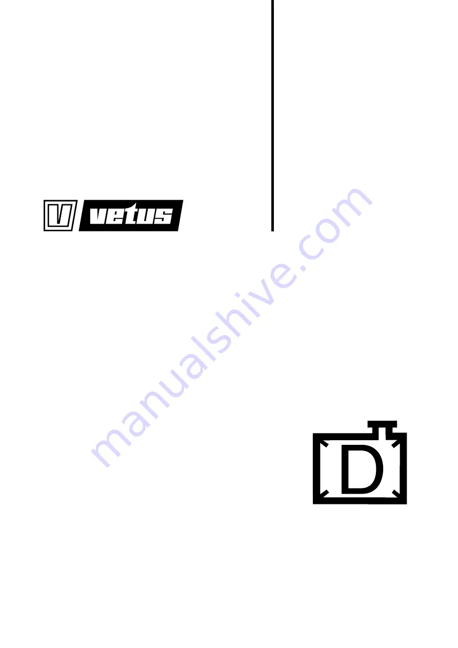 Vetus FTANK110 Installation Instructions Manual Download Page 1