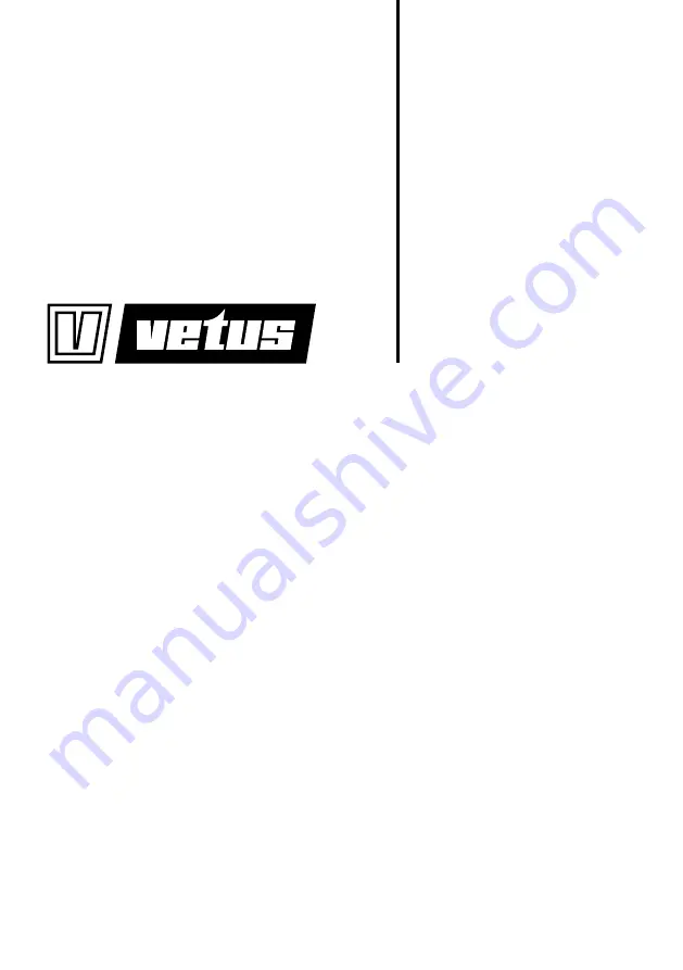 Vetus PL Series Manual Download Page 1