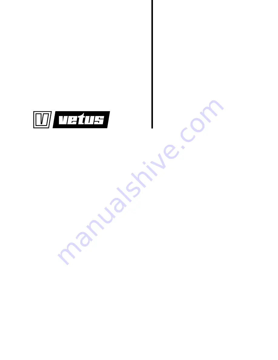 Vetus WTANKC Installation Instructions And Owner'S Manual Download Page 1