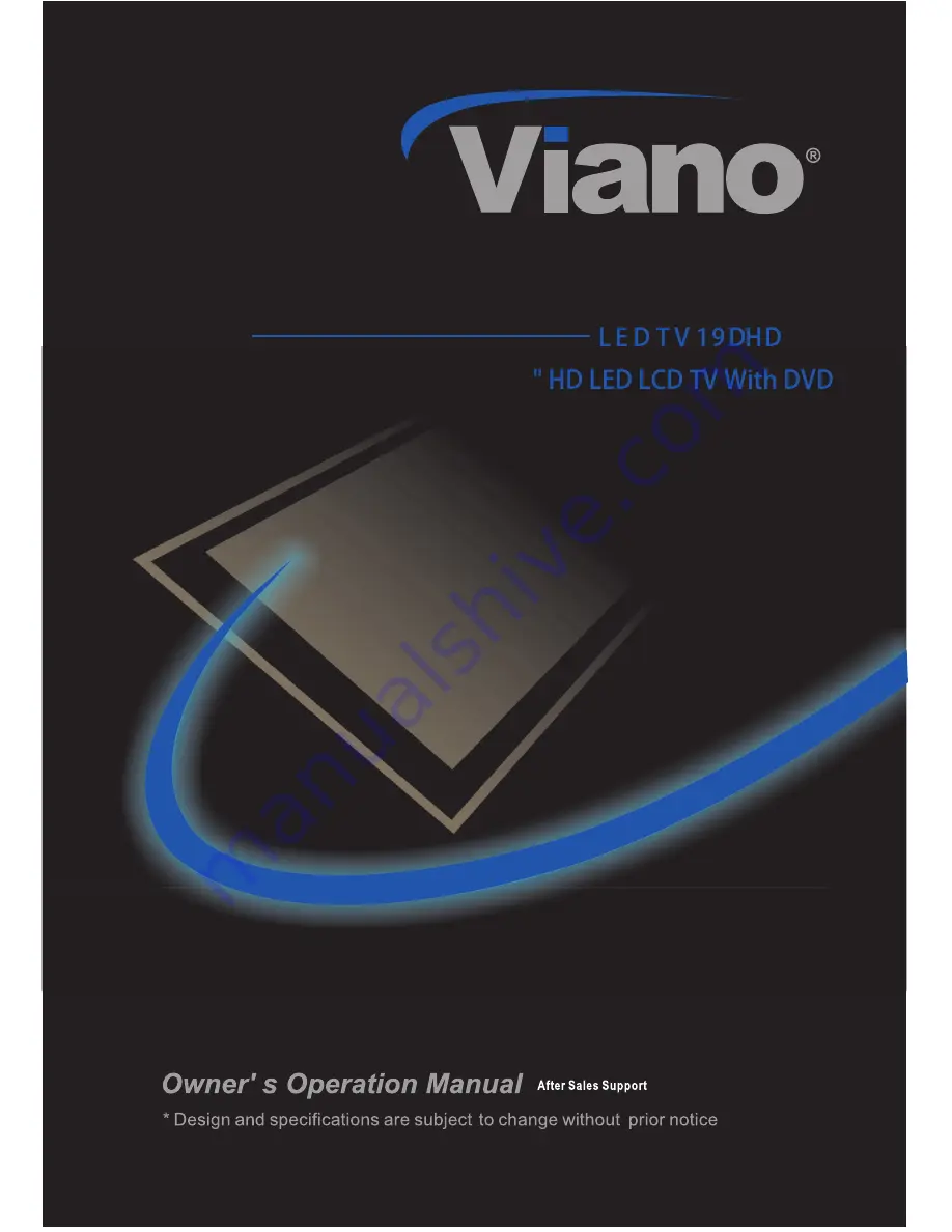 VIANO ledtv19dhd Owner'S Operation Manual Download Page 1