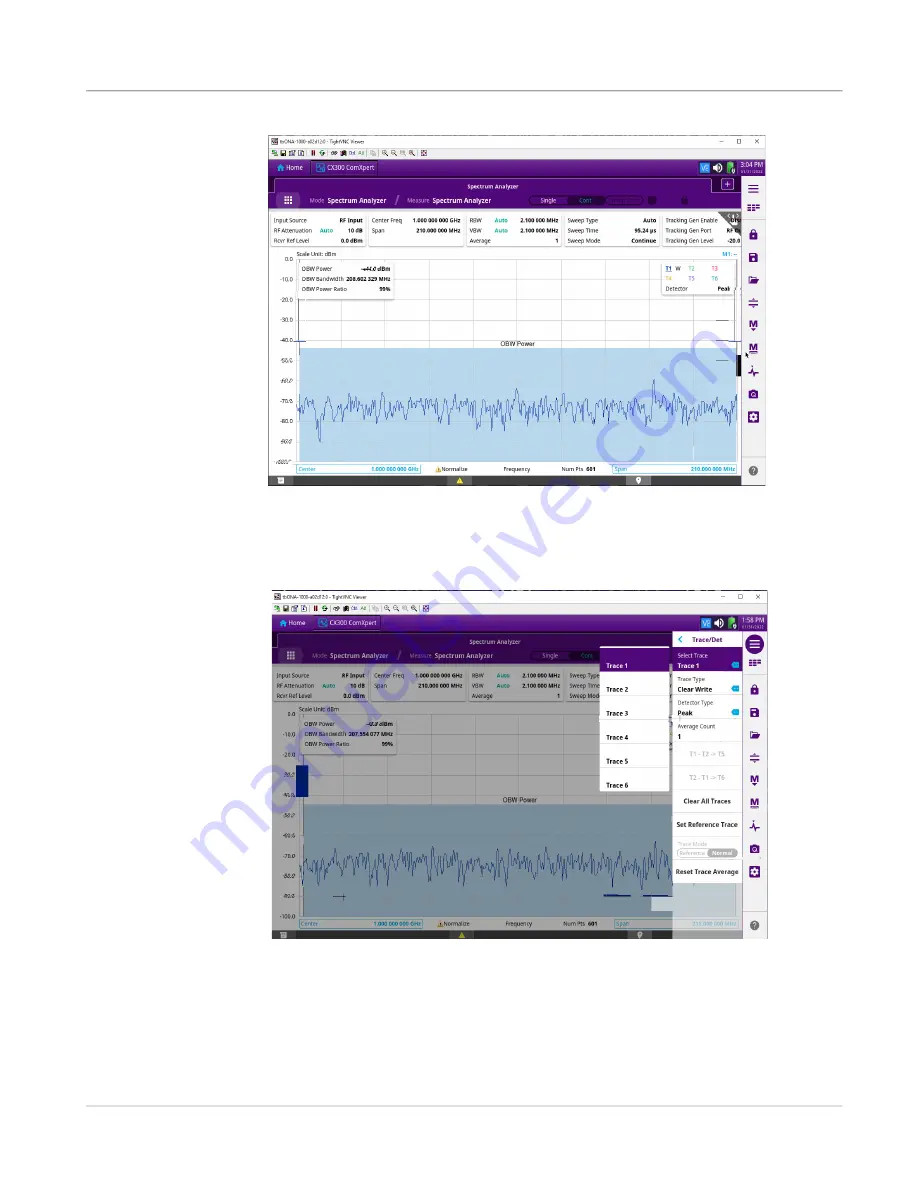 Viavi CX300 ComXpert Operation Manual Download Page 191