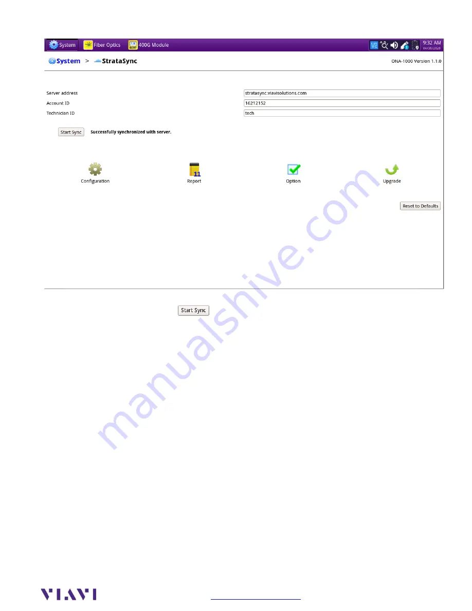 Viavi OneAdvisor ONA-1000 400G Software Update Instructions Download Page 14