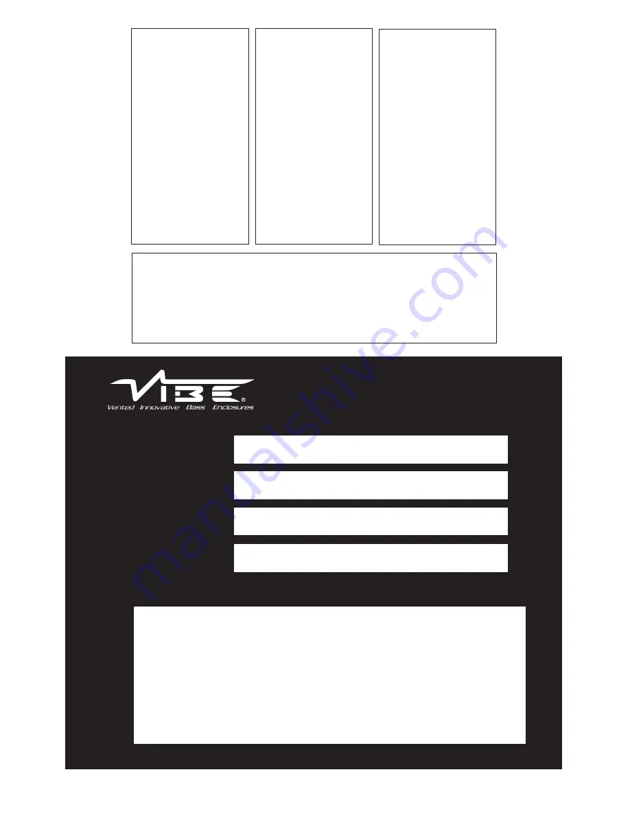 Vibe SEK10 Instruction Manual Download Page 5