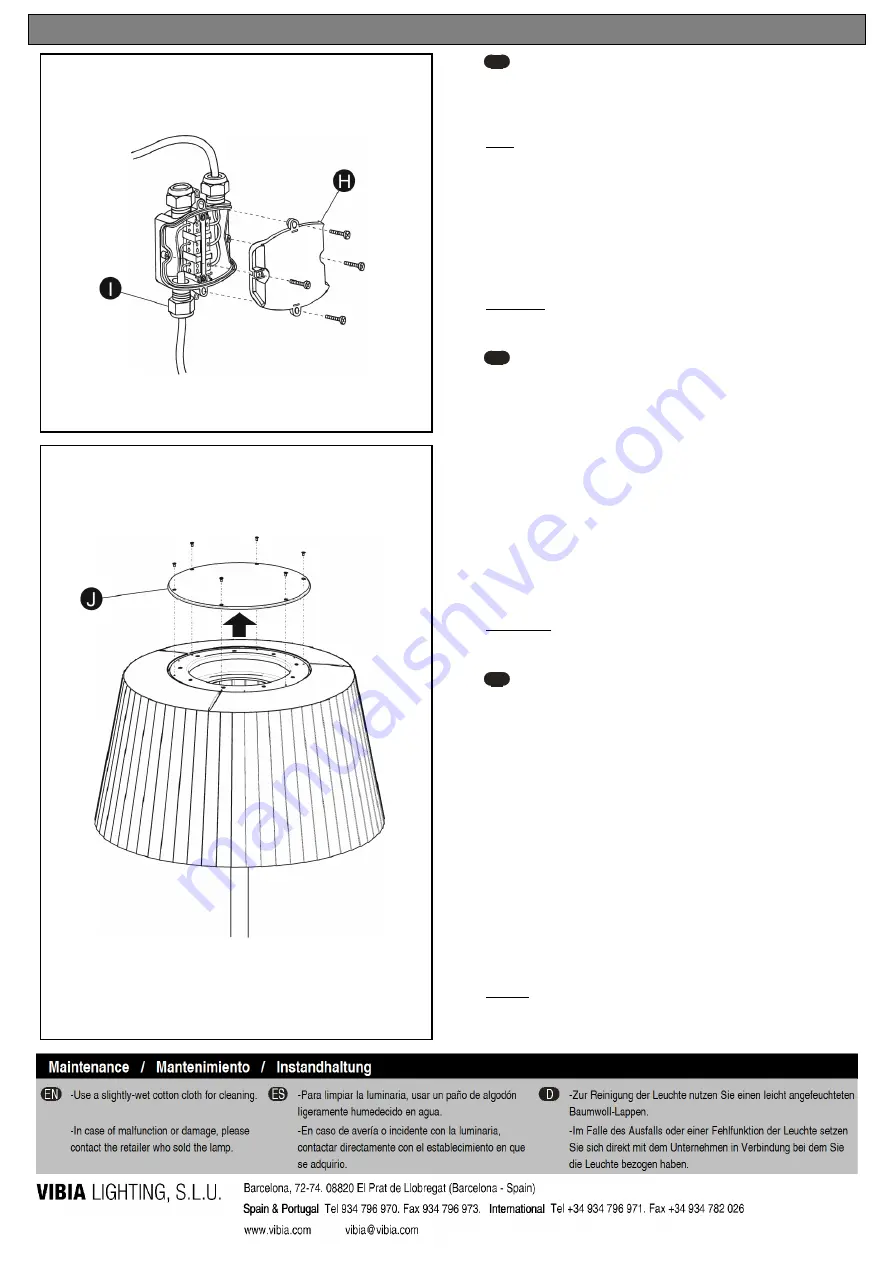 VIBIA Plis Outdoor Скачать руководство пользователя страница 3