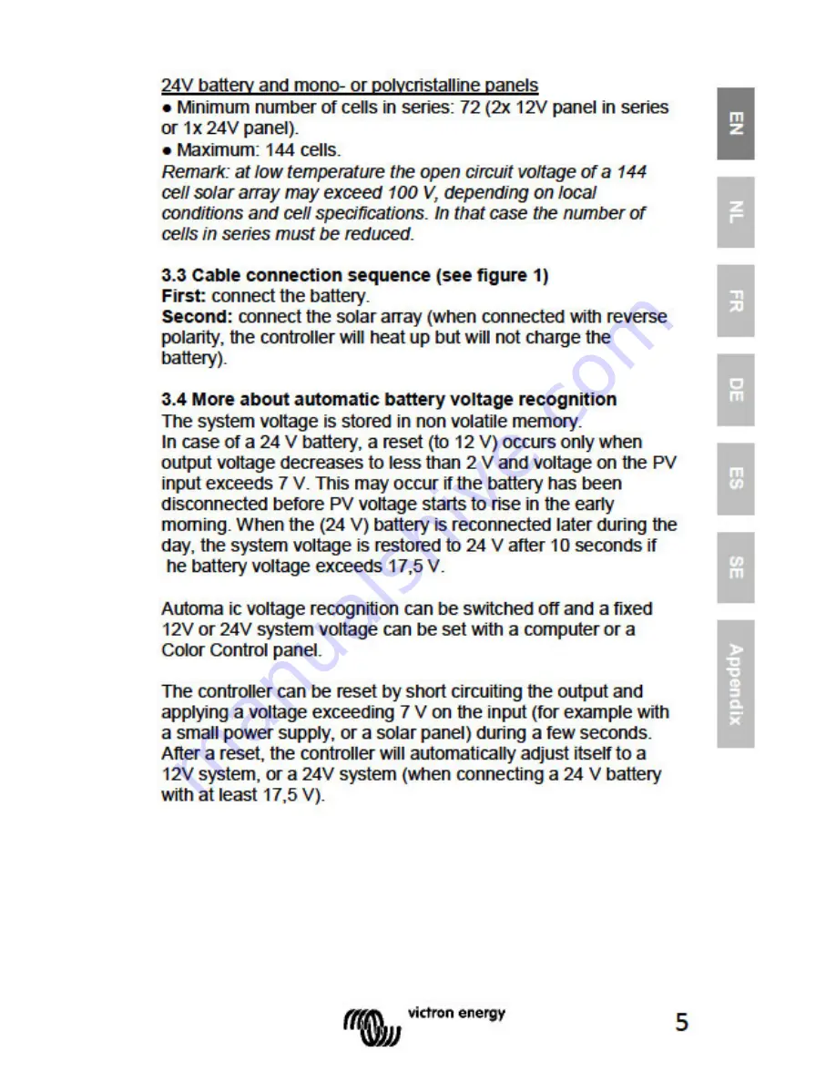 Victron energy BlueSolar MPPT 100/50 User Manual Download Page 7