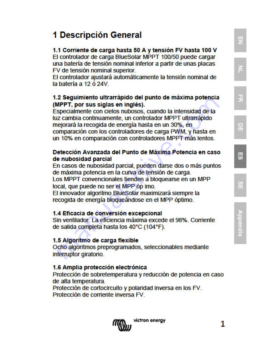 Victron energy BlueSolar MPPT 100/50 User Manual Download Page 53