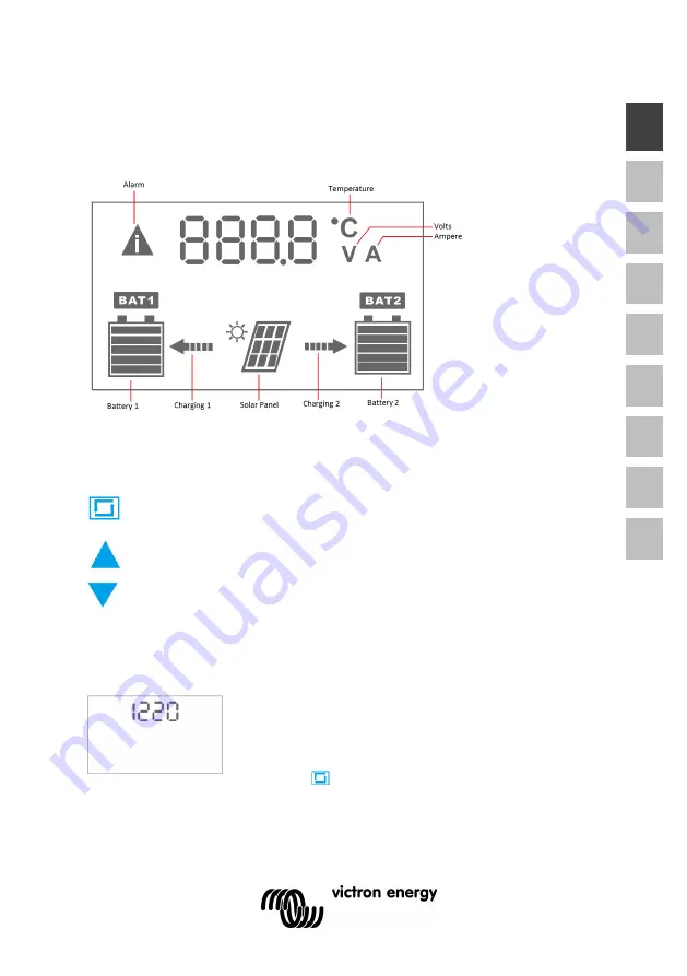 Victron energy BlueSolar PWM DUO 12V 24V 20A LCD USB Скачать руководство пользователя страница 5