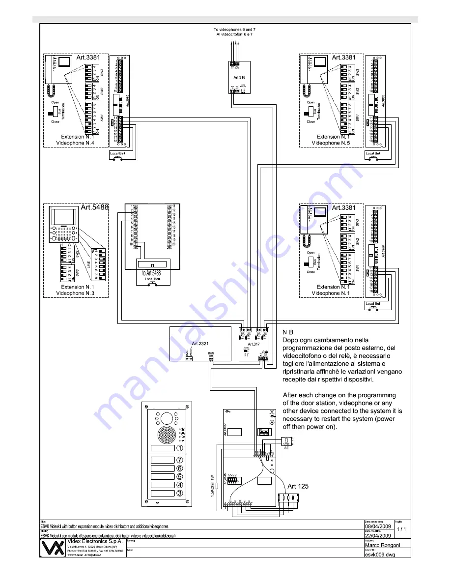 Videx 2 Wire Manual Download Page 34