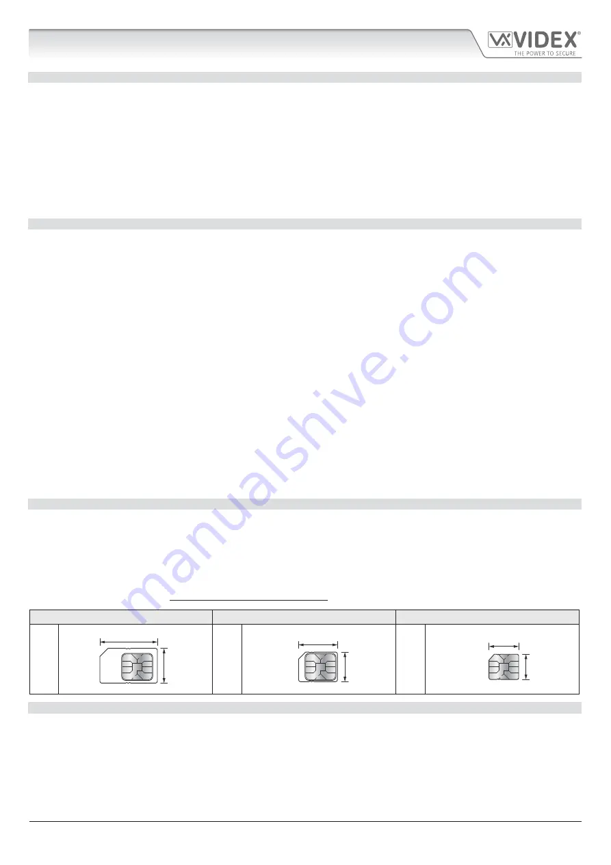 Videx GSM Lite 4000 Series Technical Manual Download Page 4