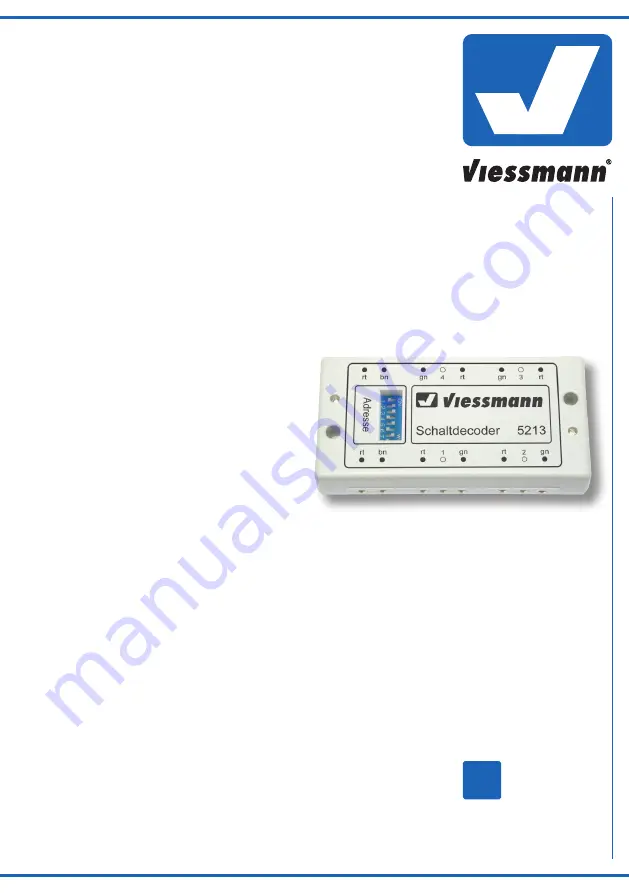 Viessmann 5213 Скачать руководство пользователя страница 1