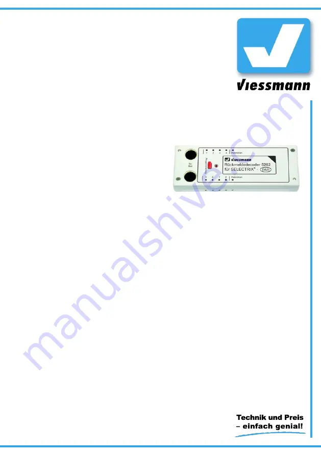 Viessmann 5262 Скачать руководство пользователя страница 1