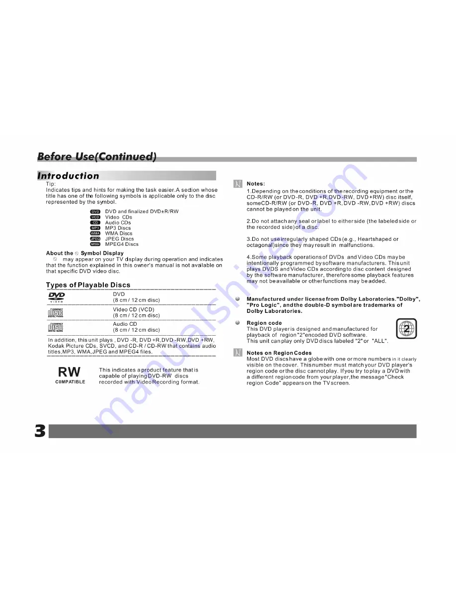 VIETA CPD722D Owner'S Manual Download Page 4