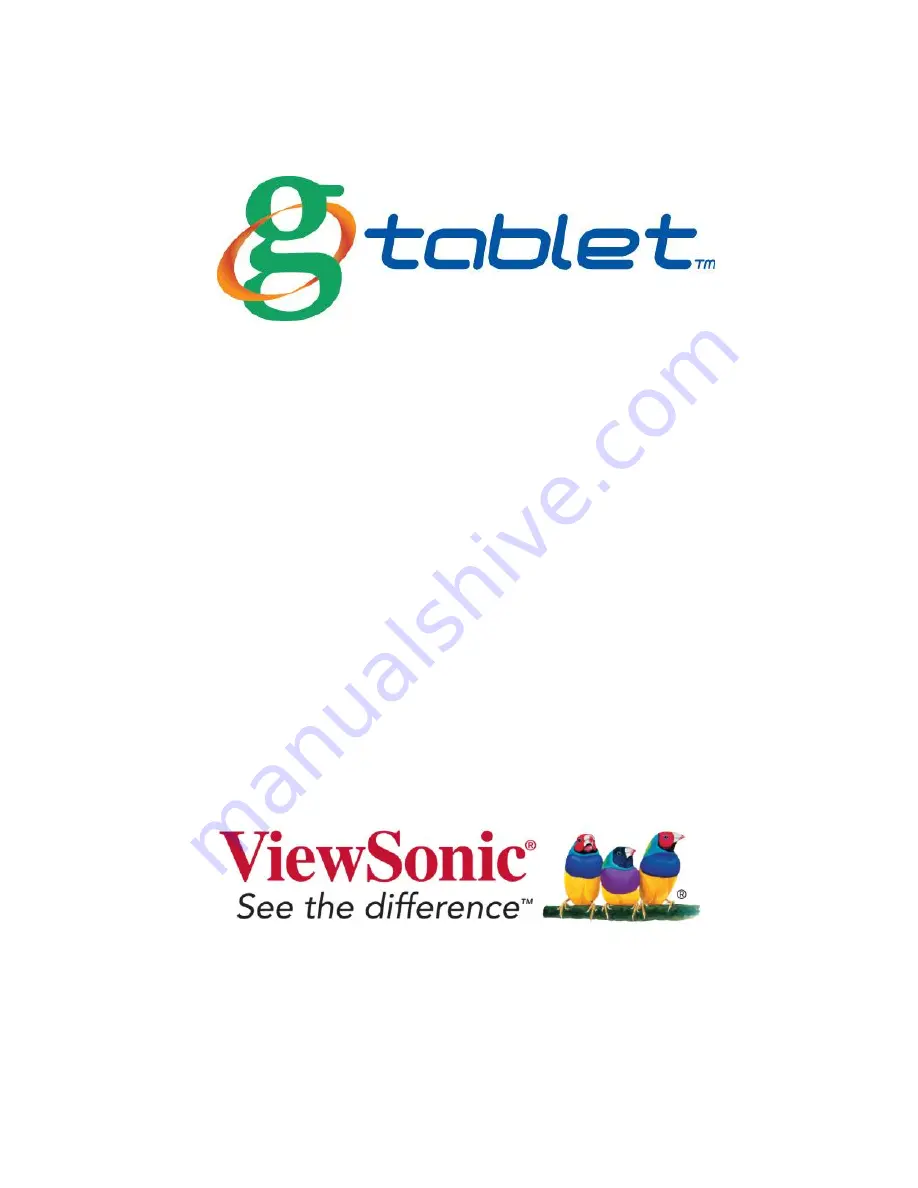 ViewSonic gTablet User Manual Download Page 1