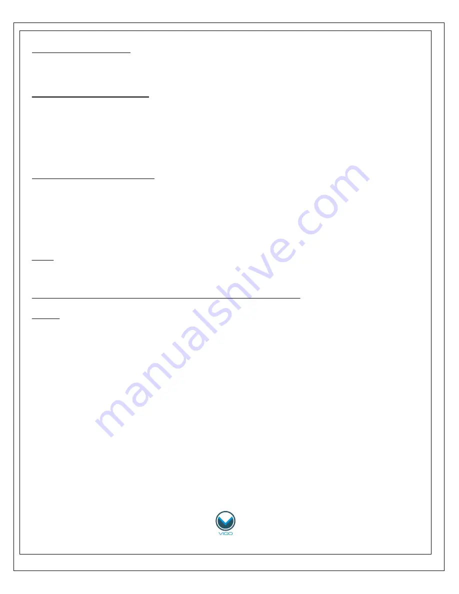 VIGO VG08001 Installation Instructions Manual Download Page 17