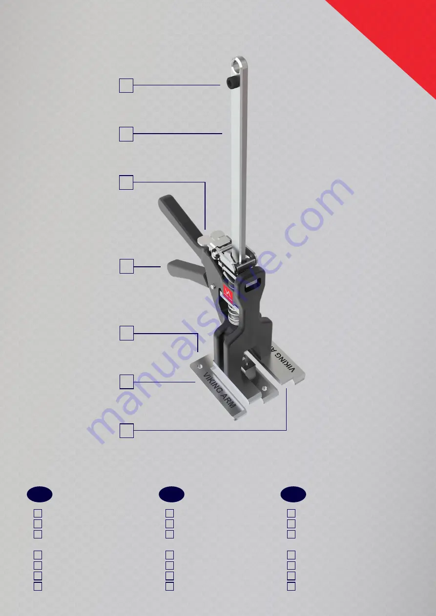 Viking Arm Handheld Jack Bar Clamp Labor Saving Tool Lift Manual Download Page 2