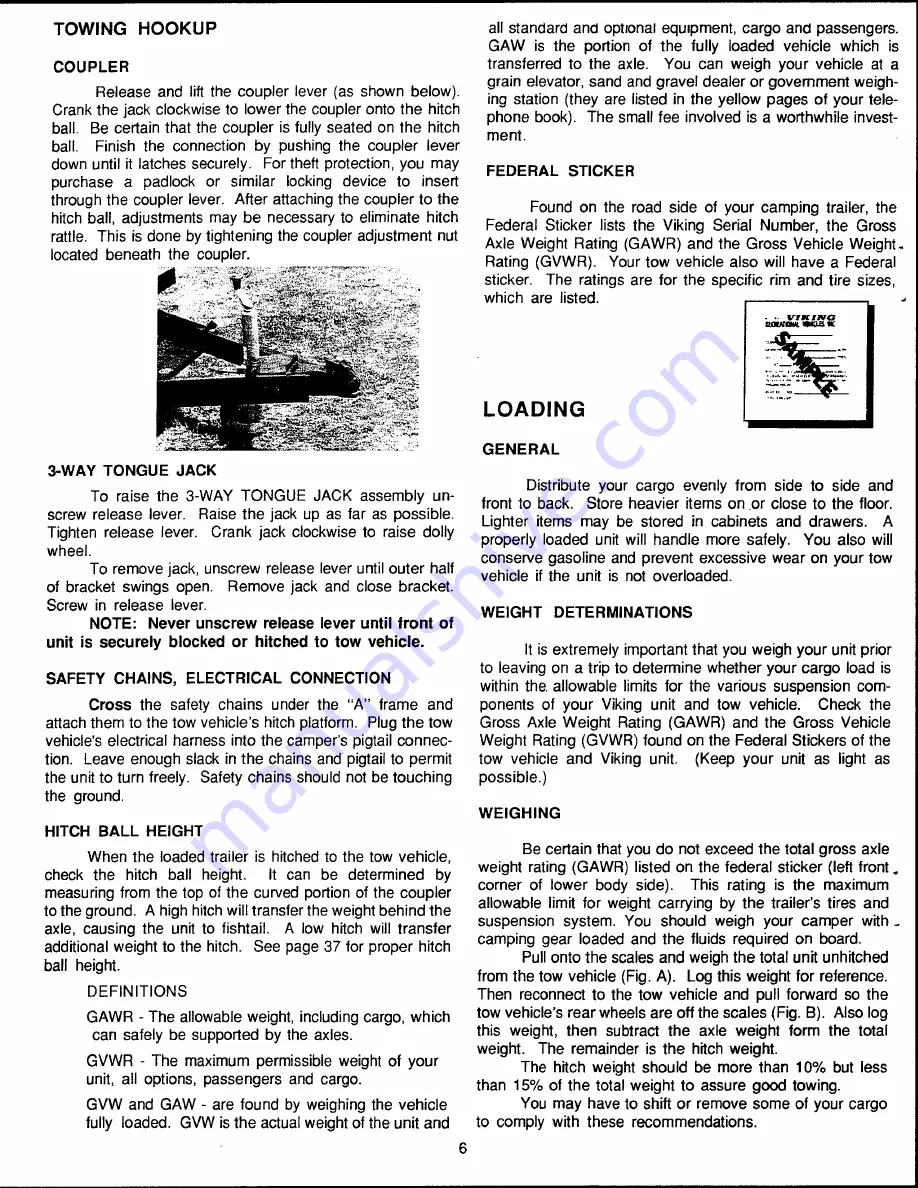 Viking 1990 SP 170 Owner'S Manual Download Page 8