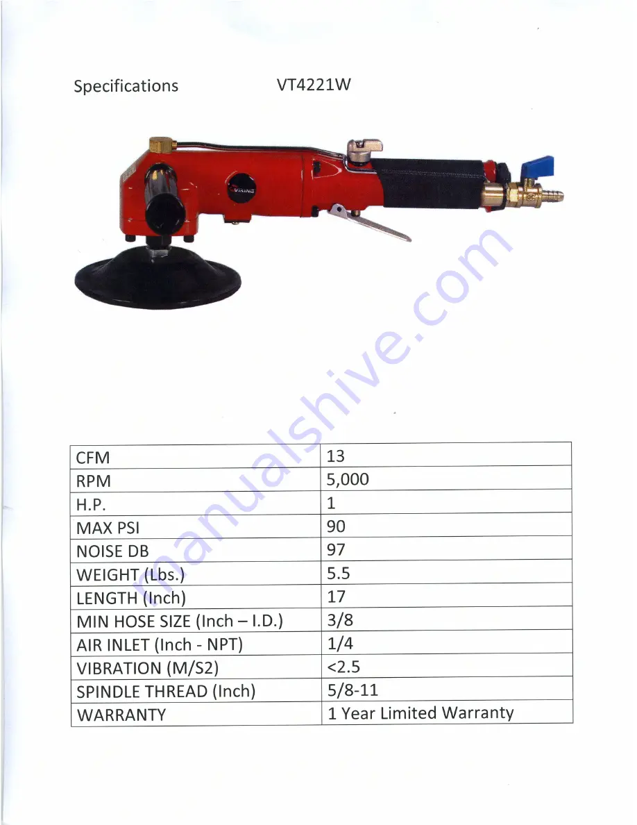 Viking VT4221W Instruction Manual Download Page 8