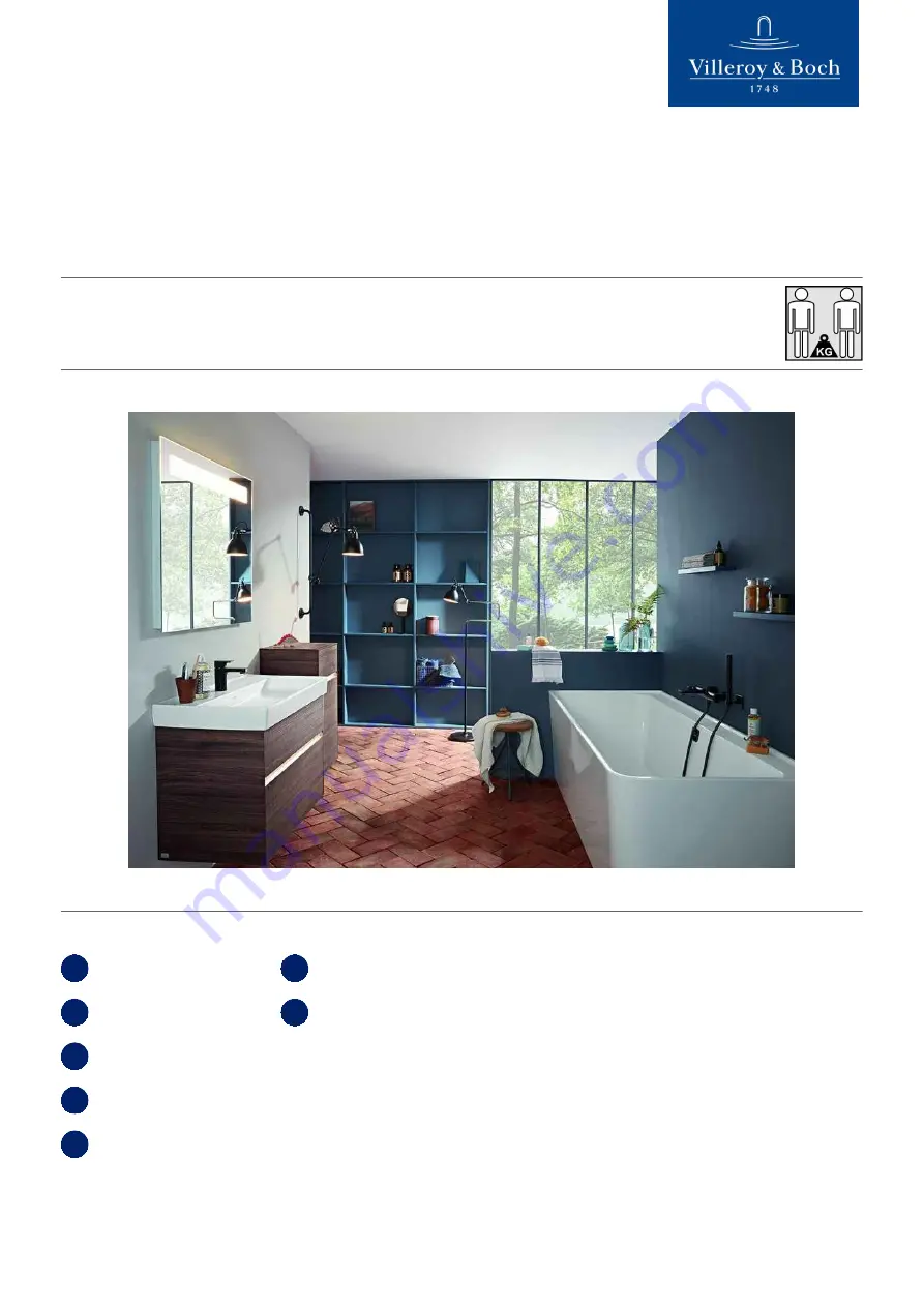 Villeroy & Boch Collaro C00700DH Installation Instruction Download Page 1