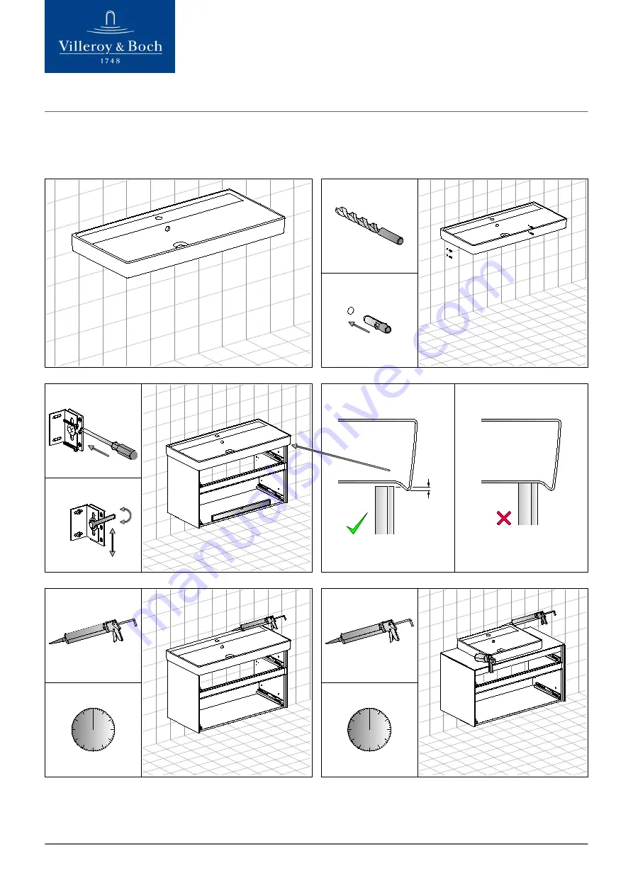 Villeroy & Boch Collaro C00700DH Installation Instruction Download Page 6