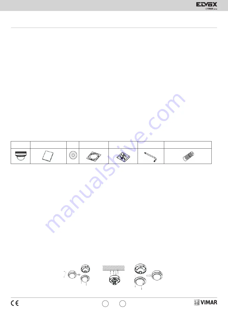 Vimar ELVOX 46222.036C.01 Quick Start Manual Download Page 1