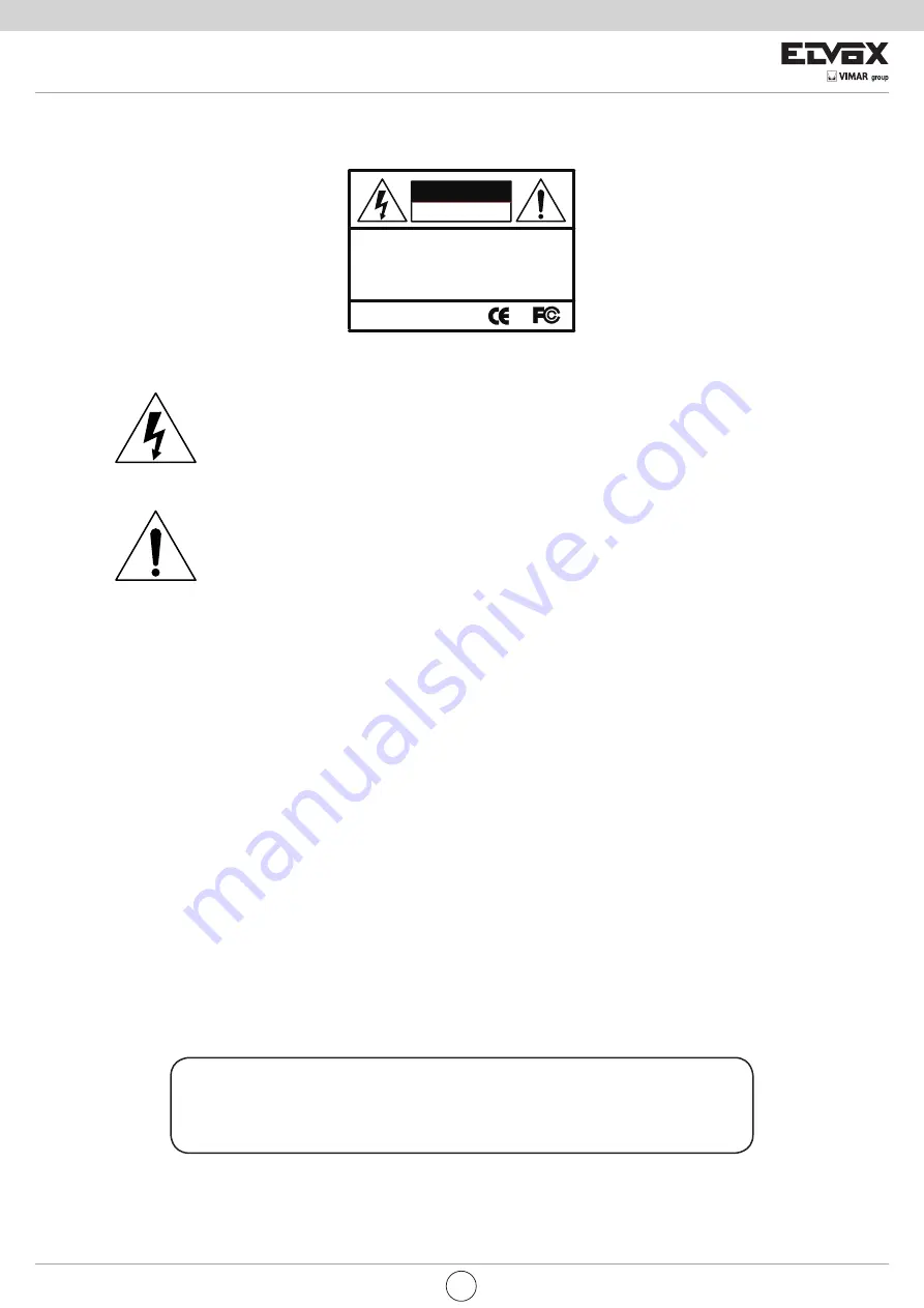 Vimar ELVOX 46312.004 User Manual Download Page 26