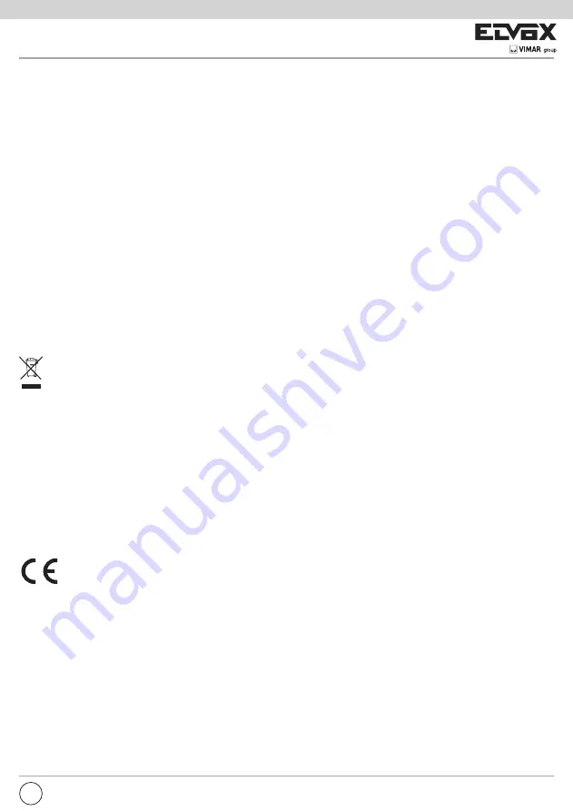 Vimar ELVOX 46910.H18 Installation And Operation Manual Download Page 11