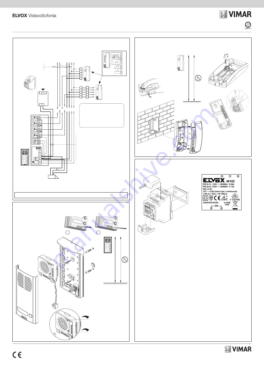 Vimar ELVOX Videocitofonia K62K0.01 Скачать руководство пользователя страница 1