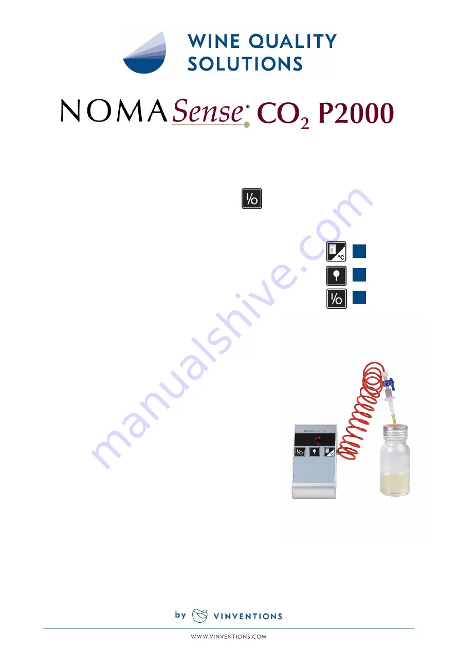 VINVENTIONS Wine Quality Solutions NOMASense CO2 P2000 Quick Manual Download Page 1