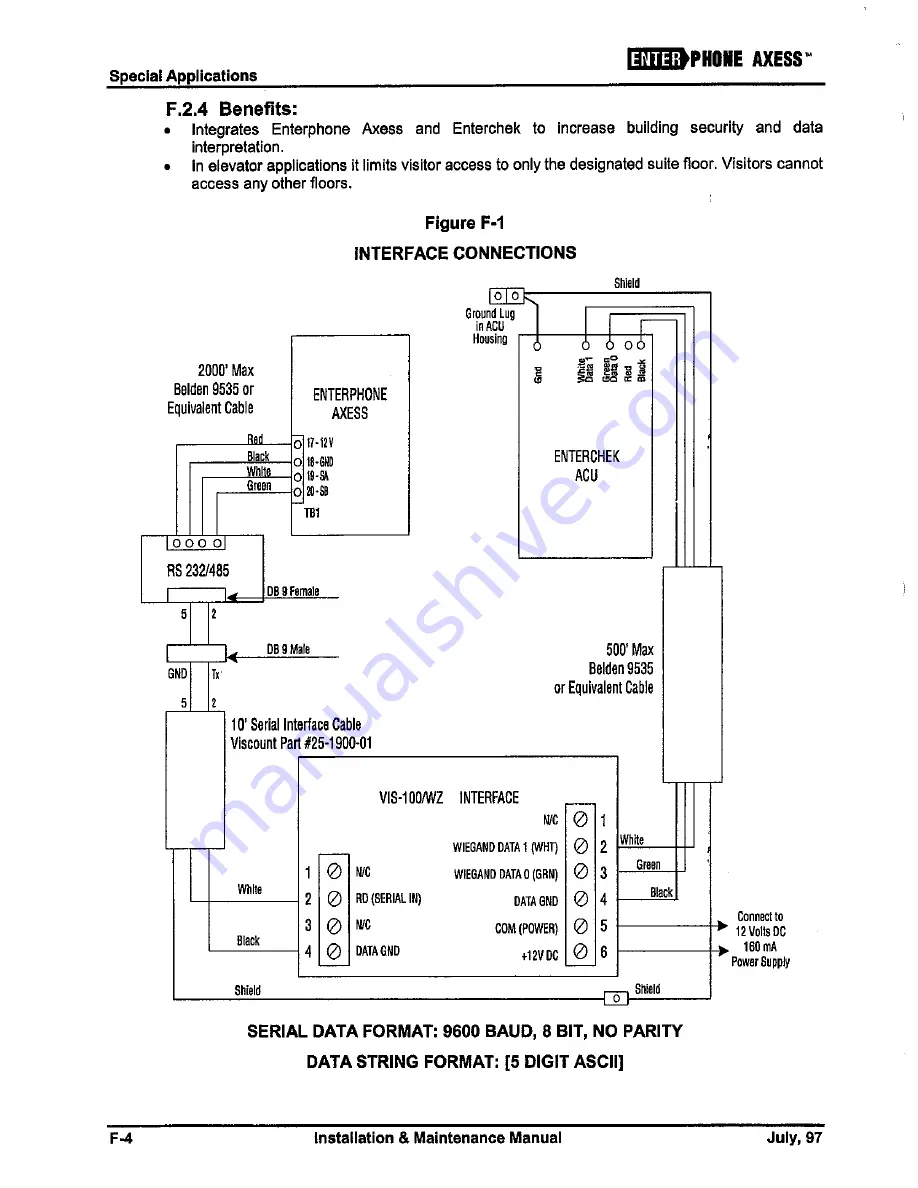 Viscount Enterphone Axess Скачать руководство пользователя страница 44