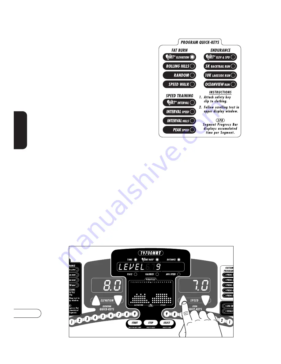 Vision Fitness T9700HRT Owner'S Manual Download Page 24