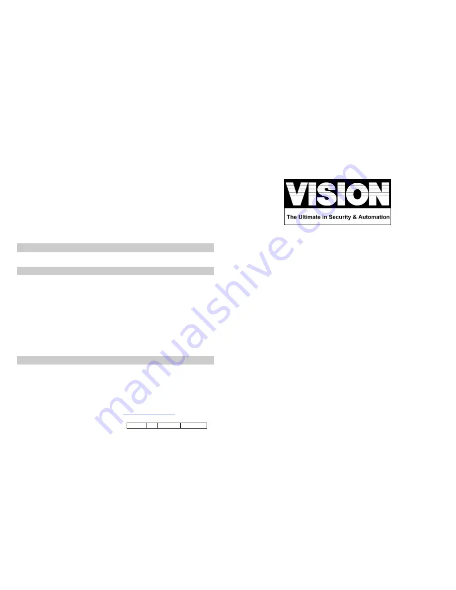 Vision ZL 7431 IN Installation & Operation Manual Download Page 1