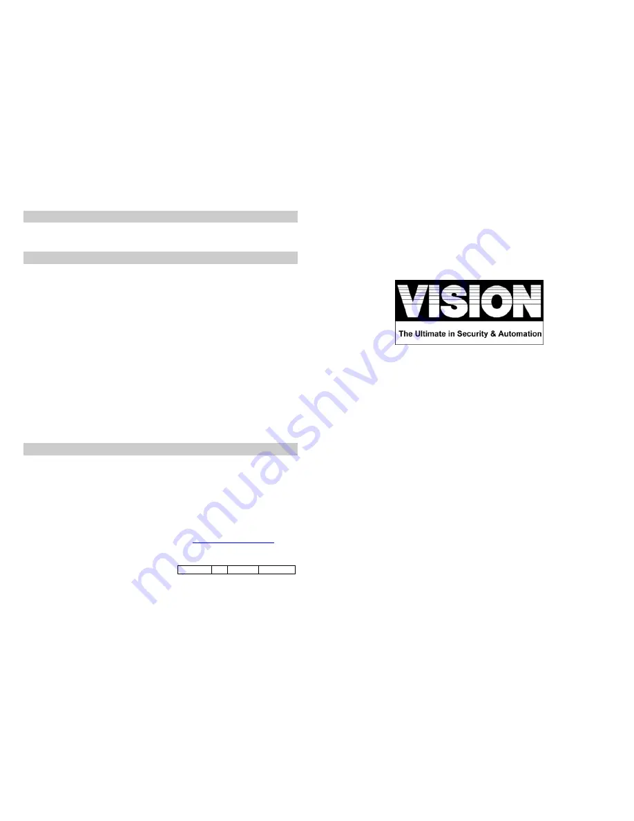 Vision ZL 7432 IN Installation & Operation Manual Download Page 1