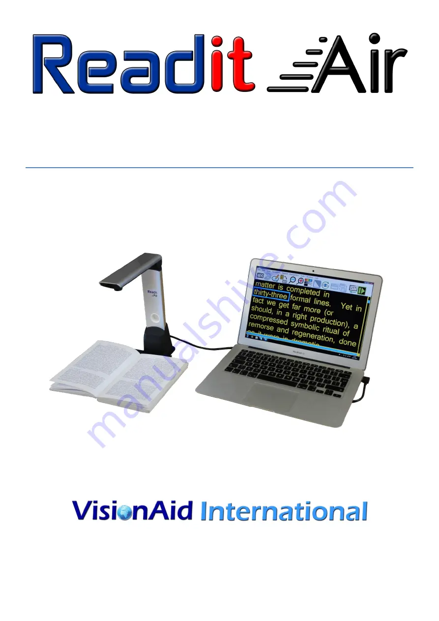 VisionAid Readit Air Hardware Manual Download Page 1