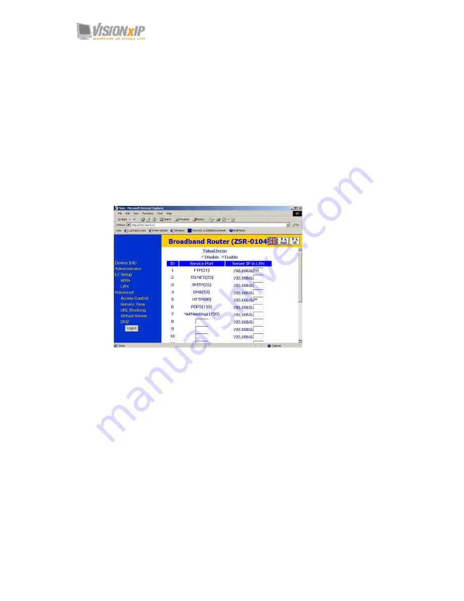 VisionxIP VxIP 9211 User Manual Download Page 14