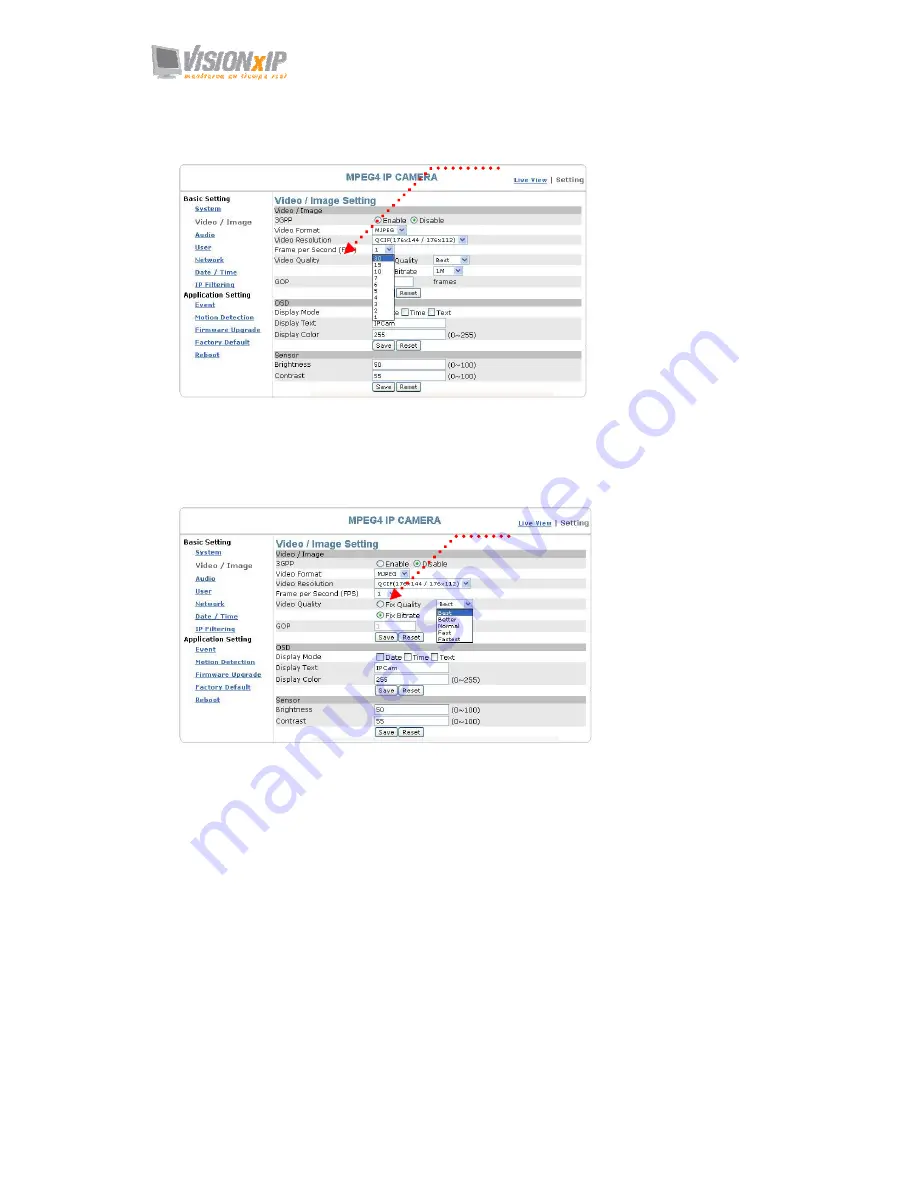 VisionxIP VxIP 9211 User Manual Download Page 34