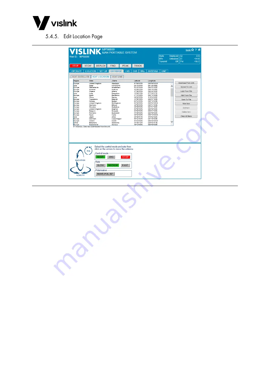 Vislink Mantis Motorised MSAT ACU User Manual Download Page 41