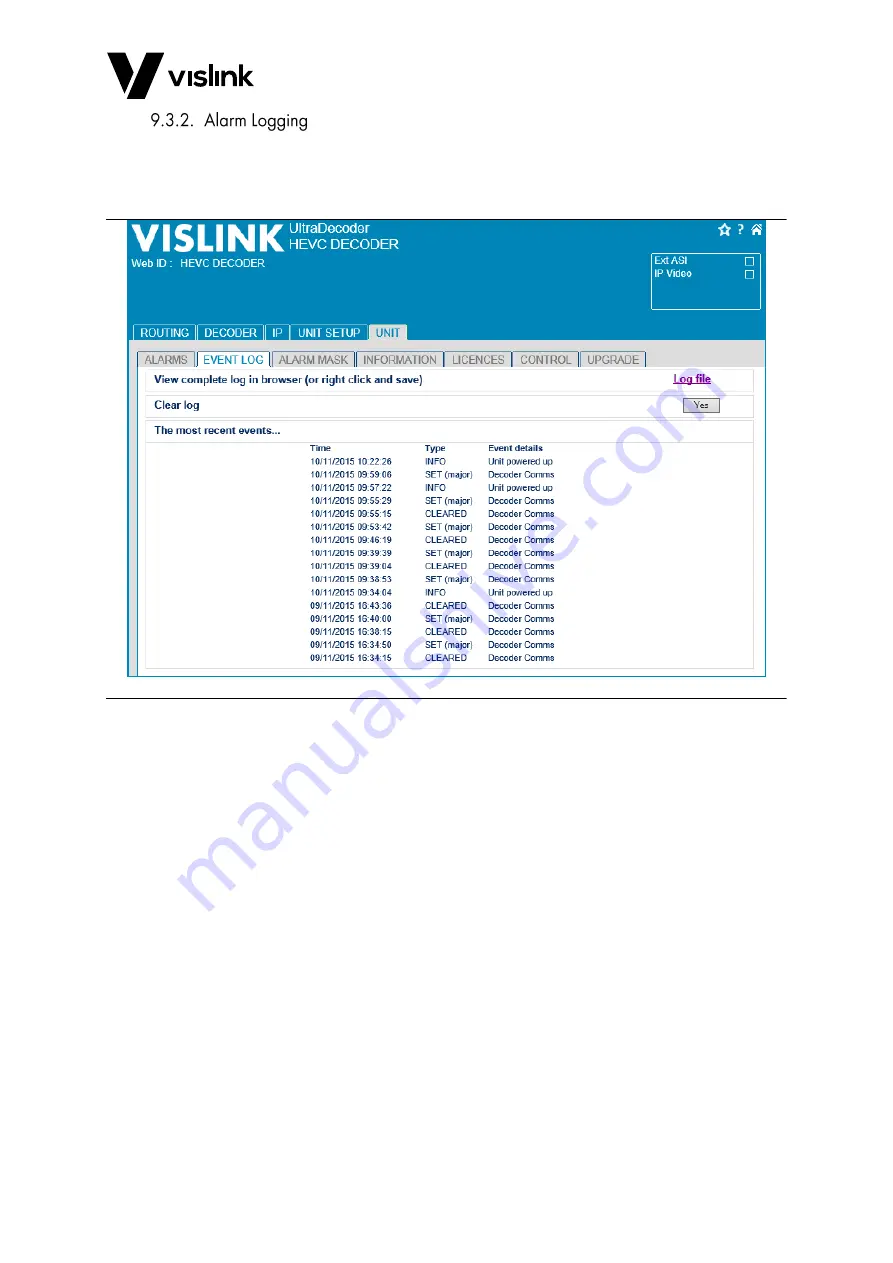 Vislink UltraCoder Operator'S Manual Download Page 42