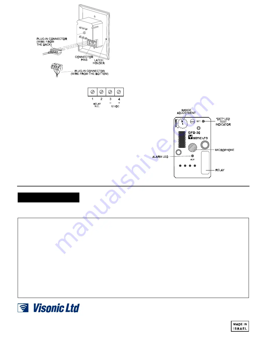 Visonic GFD-30AD Installation Instructions Download Page 2