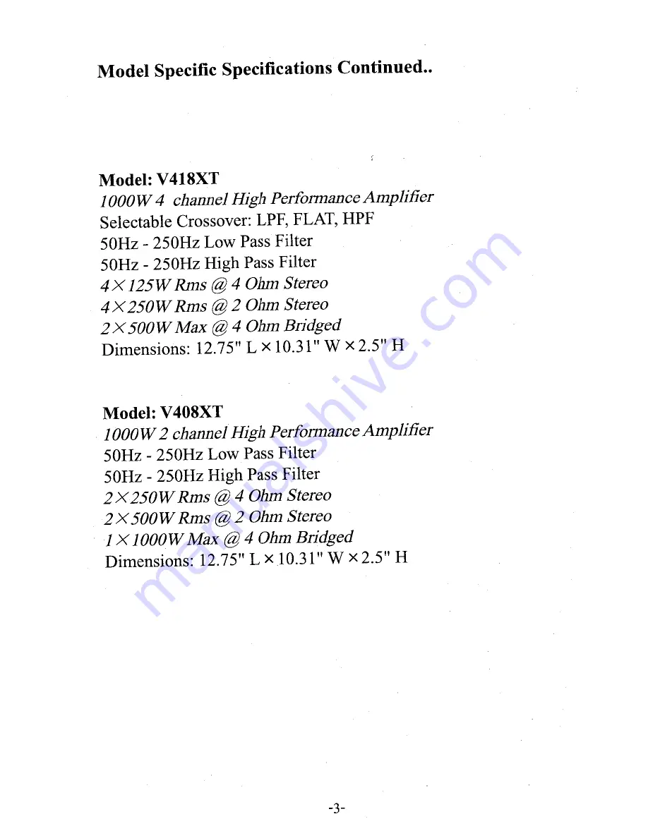 Visonic V108XT User Manual Download Page 5