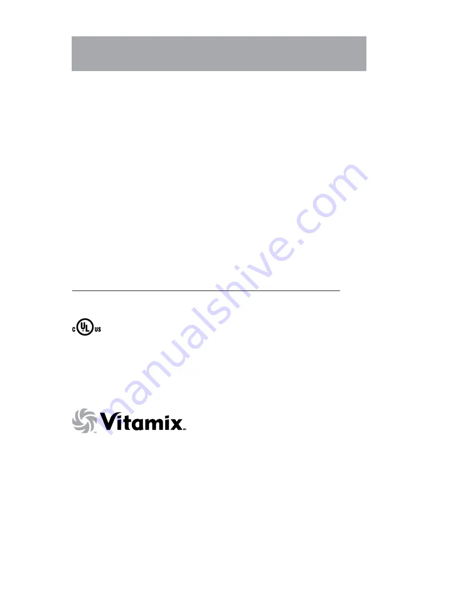 Vitamix Professional Series 750 Owner'S Manual Download Page 48