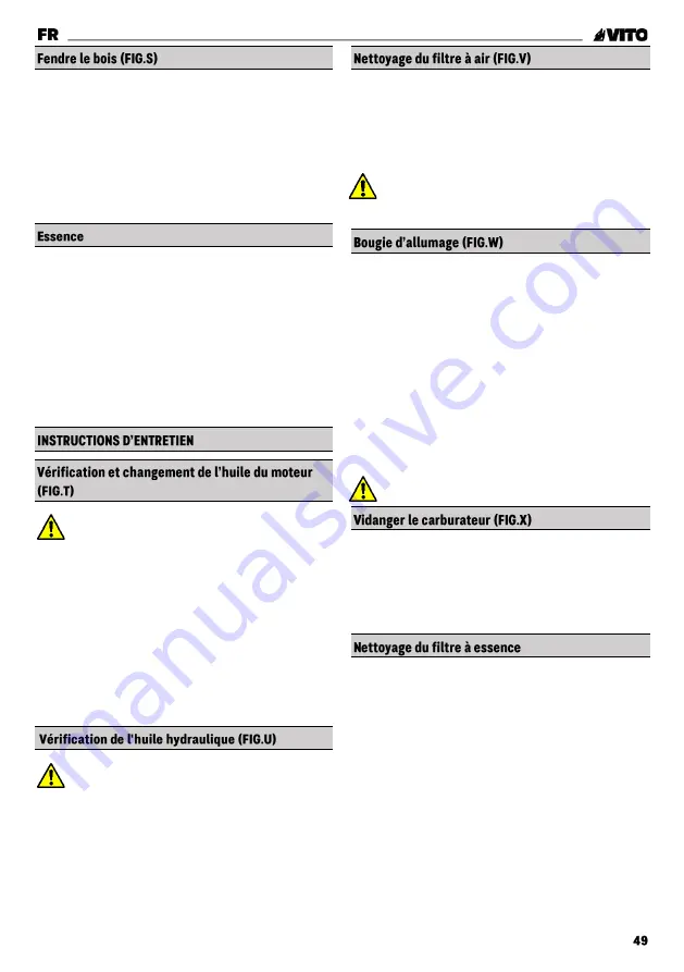 Vito Agro VIRLG12 Instruction Manual Download Page 49