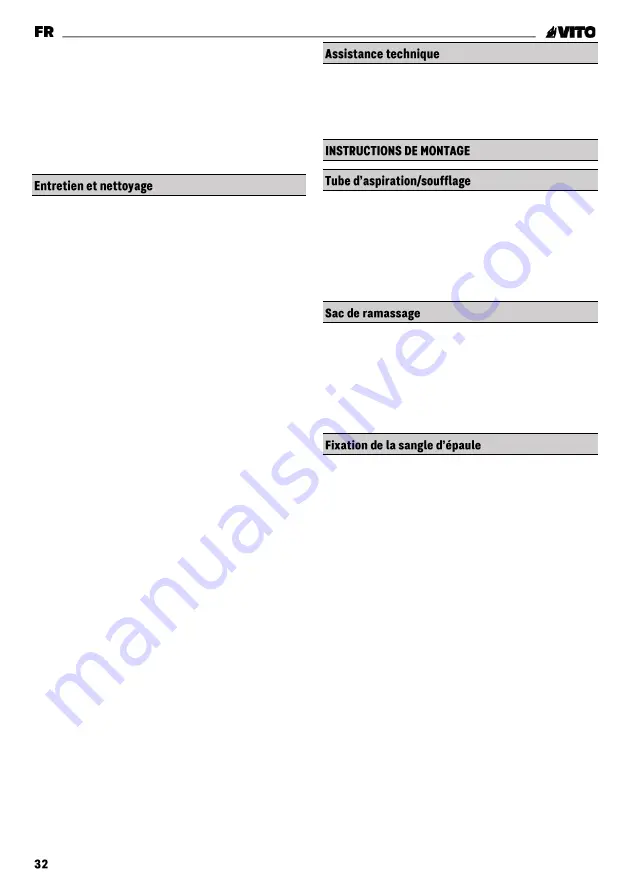 VITO GARDEN VIAS3000A Instruction Manual Download Page 32