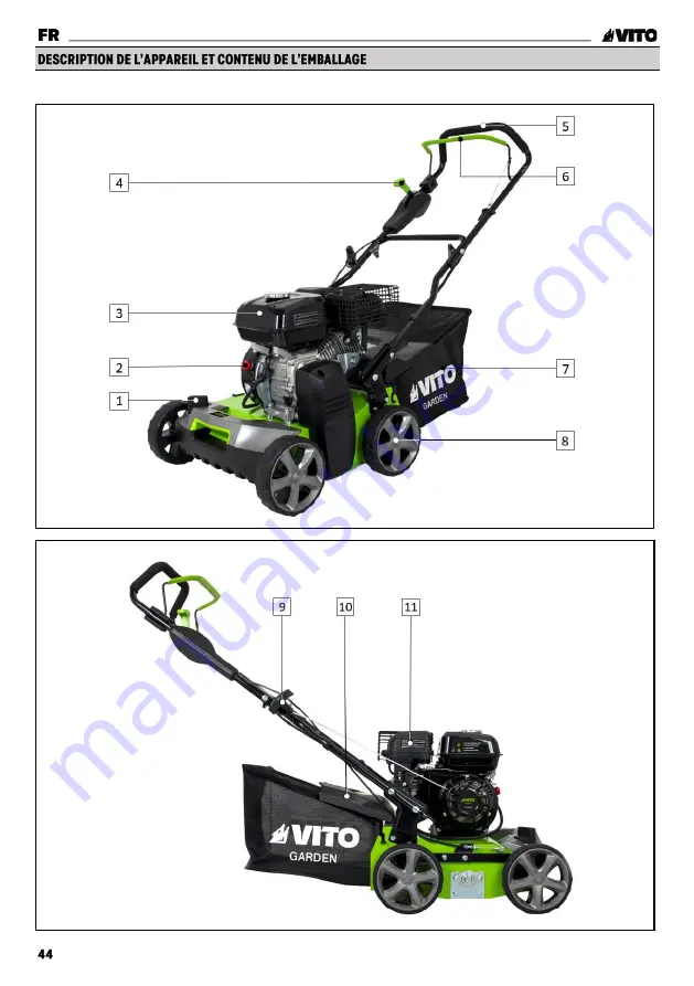 VITO GARDEN VIE54 Instruction Manual Download Page 44